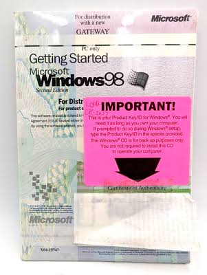 Getting started microsoft windows 98 second edition; For distribution a new PC only for product support, contact the manufacturer of your PC