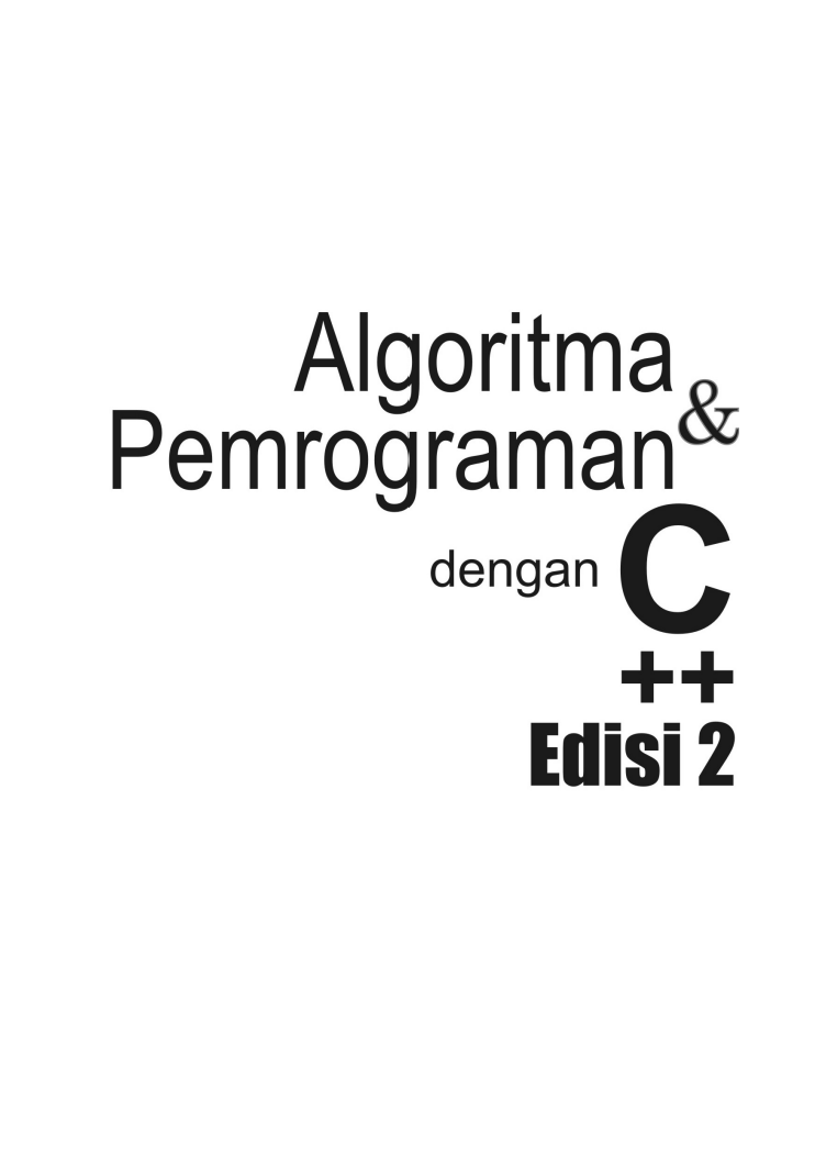 Algoritma dan Pemrograman dengan C++